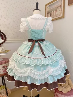 Sweet Lolita Dress Polyester Sleeveless Bows Hat Pink Lolita Dress