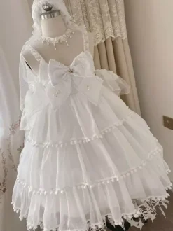 Sweet Lolita Dress Polyester Sleeveless Sweet Jumper Lolita Dress