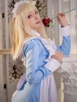 Sweet Lolita Dress Polyester Long Sleeves Ruffles Dress