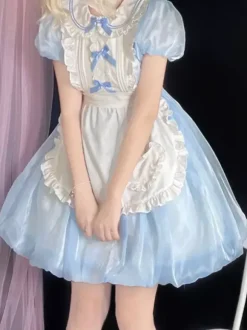 Sweet Lolita Dress Polyester Short Sleeves Sweet Lolita Dress