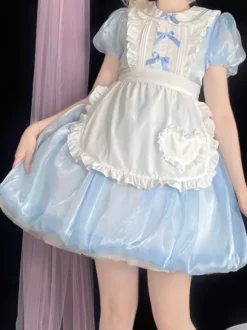 Sweet Lolita Dress Polyester Short Sleeves Sweet Lolita Dress