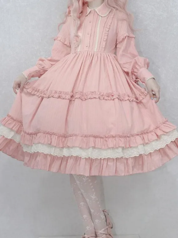 Sweet Lolita Dress Polyester Long Sleeves Dress