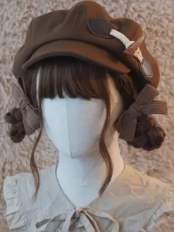 Sweet Lolita Hat Accessory Polyester Coffee Brown Lolita Accessories