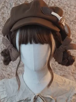 Sweet Lolita Hat Accessory Polyester Coffee Brown Lolita Accessories