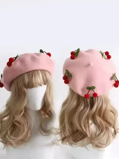 Sweet Lolita Hat Red Accessory Polyester Lolita Accessories