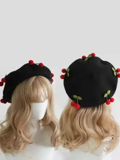 Sweet Lolita Hat Red Accessory Polyester Lolita Accessories