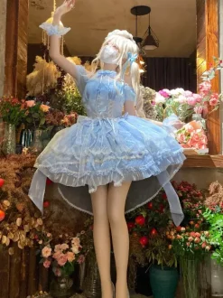 Sweet Lolita Jsk Dress Glaze Fantasy Sleeveless Ruffle Embroidery Bowknot 4 Colors