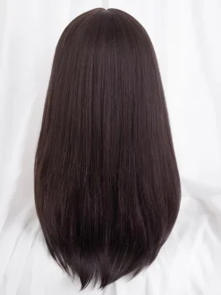 Sweet Lolita Wig Brownish Black Long Heat-resistant Fiber Tousled Lolita Accessories
