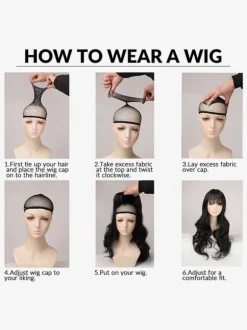 Sweet Lolita Wigs Brownish Black Long Heat-resistant Fiber Tousled Lolita Accessories