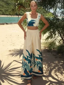 Swimsuits Cover-Ups Apricot Beach Summer Swimsuit Set