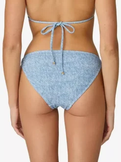 Swimsuits Cover-Ups Set Blue Sexy Lace Up Backless Halter Swimsuit