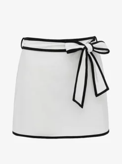 Swimsuits & Cover-Ups Women's Clothing Swimsuit Set White Sexy Bows V-Neck Sleeveless