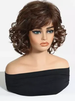 Synthetic Wigs Light Brown Women's Short Wig For Women