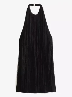 Tassel Fringe Mini Dress With Open Back And Halter Neckline For Party 2026