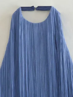 Tassel Fringe Mini Dress With Open Back And Halter Neckline For Party 2026