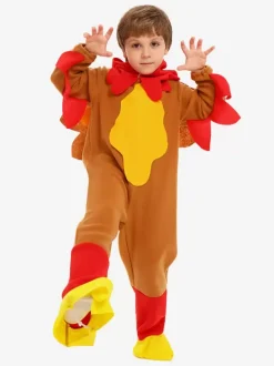 Thanksgiving Turkey Costume for Kids Plush Animal Roleplay Kigurumi for Stage Performance