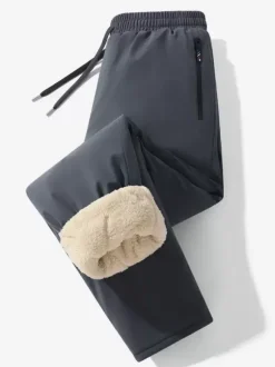 Thickened Lamb Velvet Men's Cotton Trousers Large Size Pants Loose Waterproof And Windproof Sweatpants