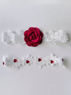 Thigh Garter Flower Leg Garters Belt For Women Black Lace Party