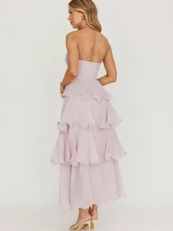 Tiered Ruffle Maxi Dress For Women - Sleeveless Layered A-Line Tube Sun Dress - Summer Wedding Guest 2026