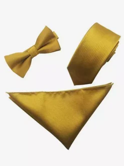 Tie Set Black Men's Square Scarf Pocket Button Chic Suit Accessory