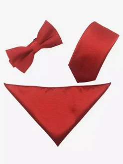 Tie Set Black Men's Square Scarf Pocket Button Chic Suit Accessory