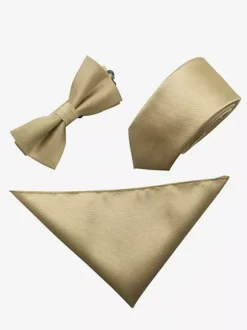 Tie Set Black Men's Square Scarf Pocket Button Chic Suit Accessory