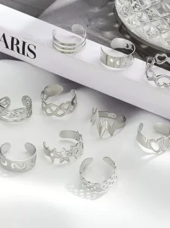 Toe Ring Stra Heart Moon Zigzag Hollow Chic Bikinis Toe Rings