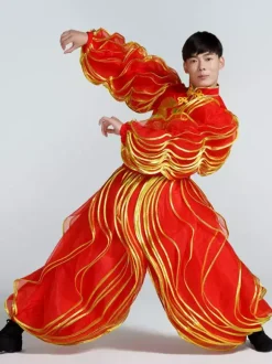 Traditional Chinese Costumes Nice Carnival Dragon Dance Red Lantern Outfit