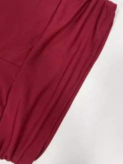 Two Piece Sets Burgundy Chic Daily Casual Cowl Neck Sleeveless Top Pant Set