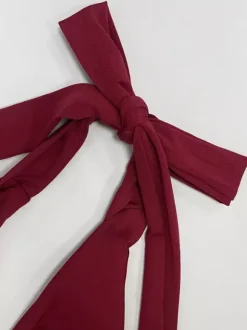 Two Piece Sets Burgundy Chic Daily Casual Cowl Neck Sleeveless Top Pant Set