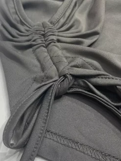 Two Piece Sets Gray Sexy Party One-Shoulder Sleeveless Top Skirt Set