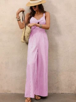 Two Piece Sets Pant Set Blue Chic Resort Wear Cut Out Shaping Sleeveless Dress