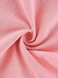 Two Piece Sets Pant Set Pink Chic Sash Cotton Turndown Collar Long Sleeves Top Pant Suits