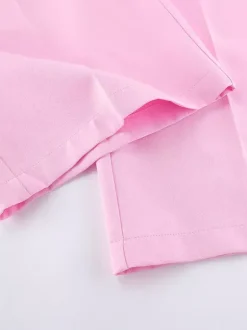 Two Piece Sets Pink Chic Daily Casual Turndown Collar Sleeveless Pant Set