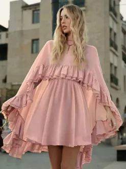 Two Piece Sets Rose Casual Ruffles Daily Casual Skirt Set