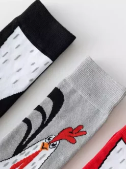 Unisex Funny Chicken Paw Long Socks Cute Animal Print Novelty Socks