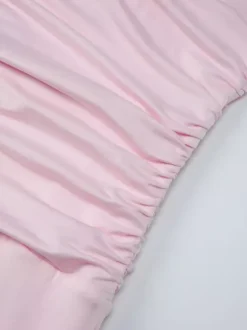 Vacation Dresses Blush Pink Deep V Cutout Back Ruched Bodycon Maxi Dress Evening Cocktail Gown