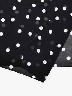 Vacation Dresses Maxi Sleeveless Polka Dot V-Neck Sexy Black Dress