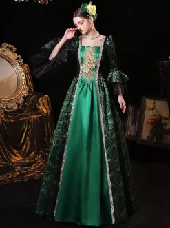 Victorian Tudor Dress Costumes Women's Marie Antoinette Costume Polyester Tunic Dress European Style 18th Century Costume