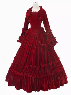 Victorian Women's Dress Polyester Vintage Women's Clothing Vintage Clothing