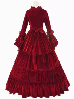 Victorian Women's Dress Polyester Vintage Women's Clothing Vintage Clothing