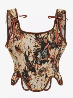 Vintage Corset Vintage Women's Clothing Polyester Ribbons Polyester