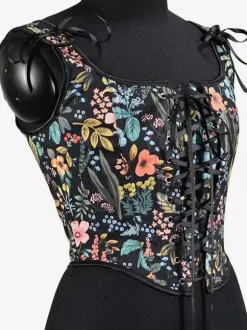Vintage Corset Vintage Women's Clothing Polyester Ribbons Polyester