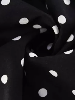 Vintage Polka Dot Halter Mini Dress For Women - Black Retro Criss Cross Keyhole Fit And Flare Sundress - Summer Girls Night Out 2026