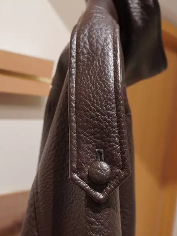 Vintage Solid Black Brown Faux Leather Bomber Relaxed Elastic Waist Hem Jacket