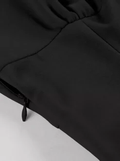 Vintage Square-Neck Midi Dress In Black For Summer 2026