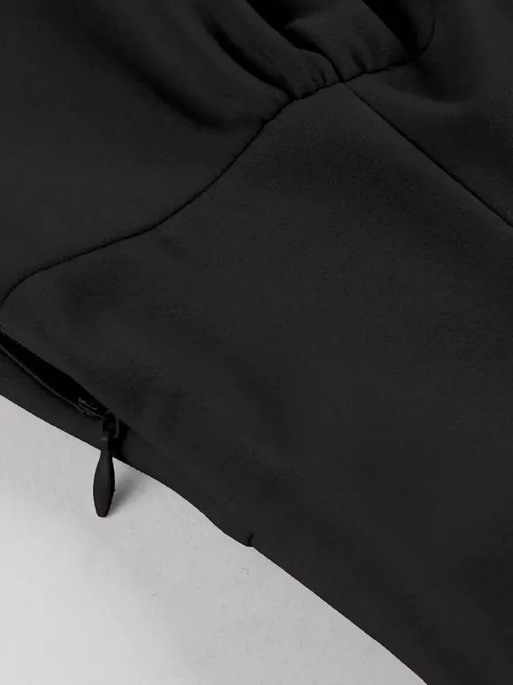 Vintage Square-Neck Midi Dress In Black For Summer 2026