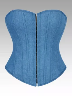 Vintage Clothing Vintage Corset Vintage Women's Clothing Light Sky Blue Corset Adult's Women's Chic