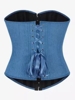 Vintage Clothing Vintage Corset Vintage Women's Clothing Light Sky Blue Corset Adult's Women's Chic