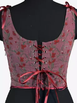 Vintage Clothing Vintage Corset Vintage Women's Clothing Ecru White Lace up Corset Adult's Printed Women's Retro